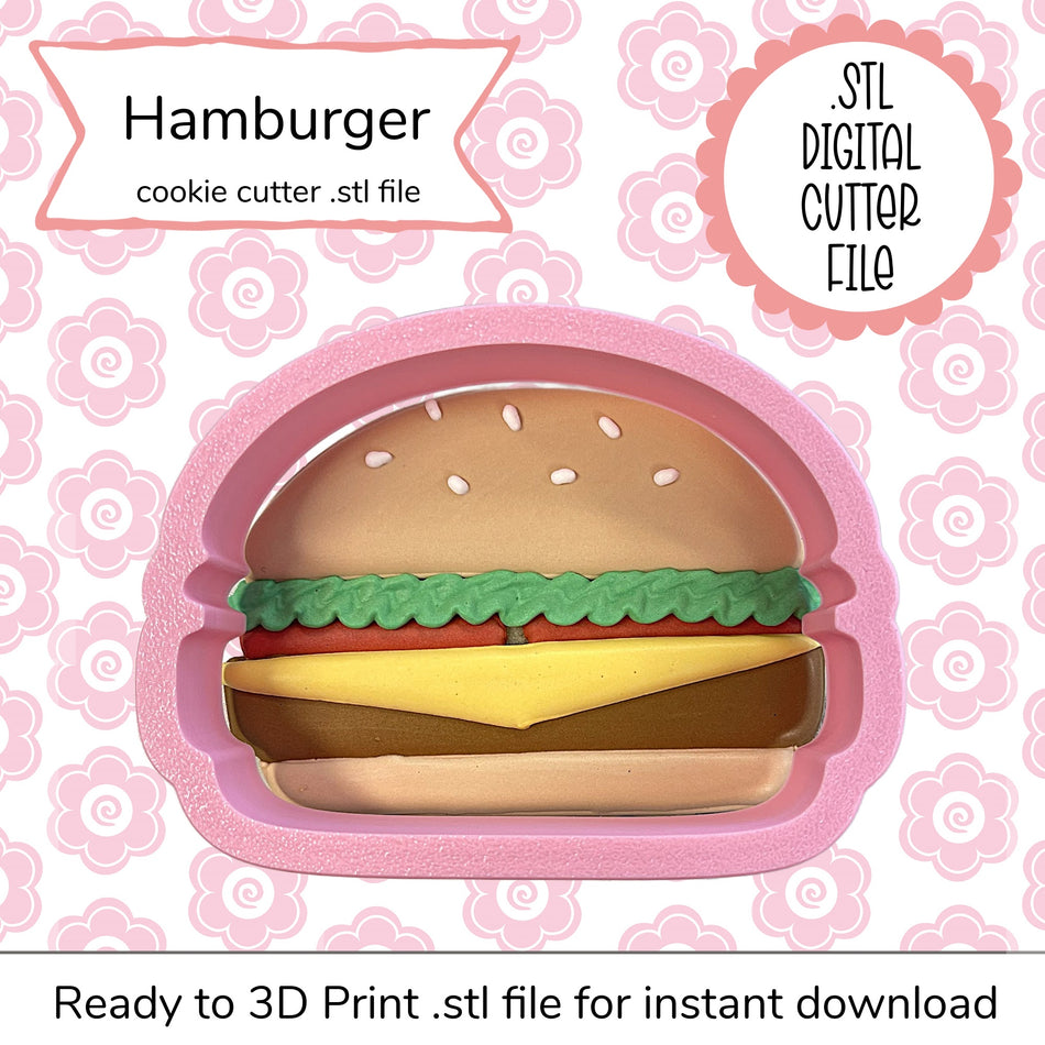 Hamburger Cutter STL File (digital file)