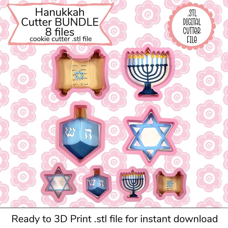 Hanukkah Cutter Bundle STL File (digital file)
