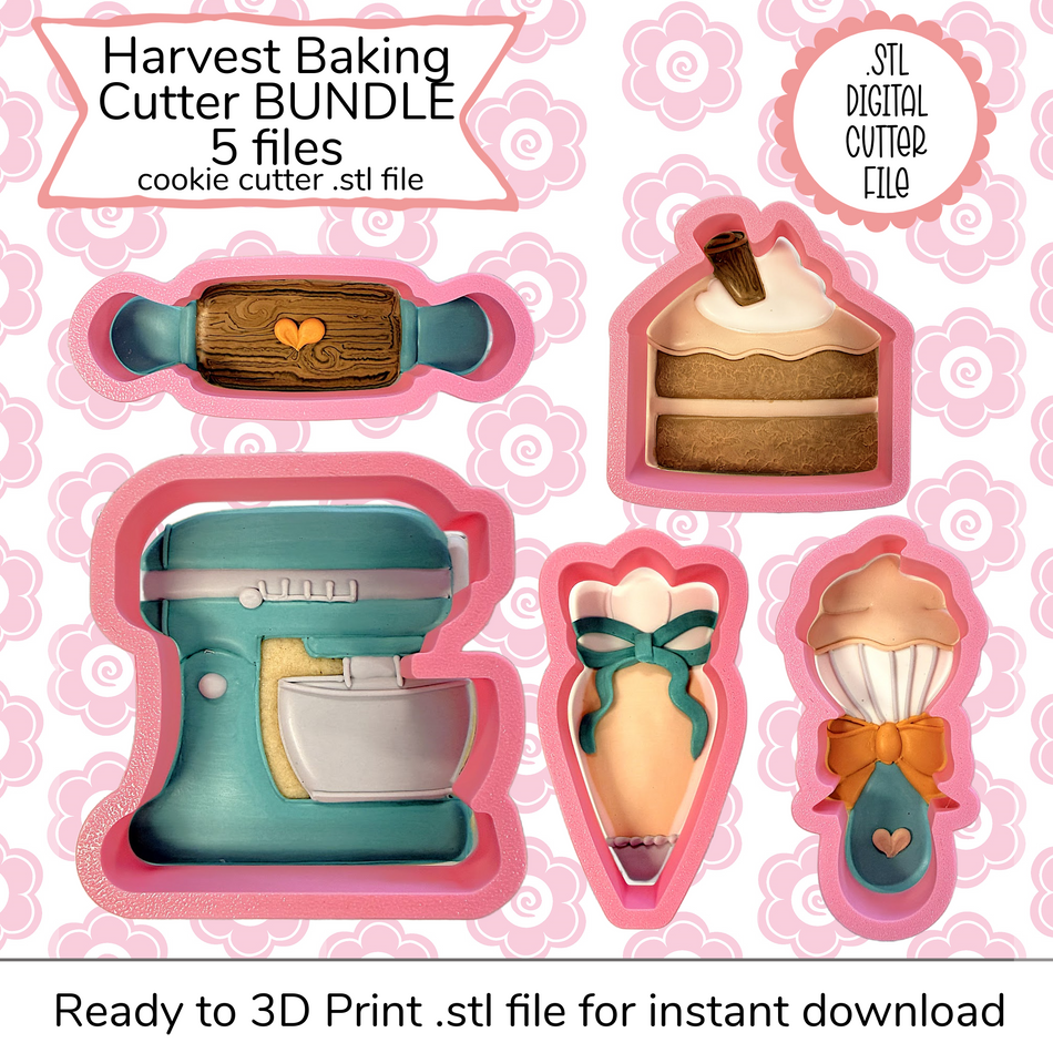 Harvest Baking Cutter Set STL File (digital file)