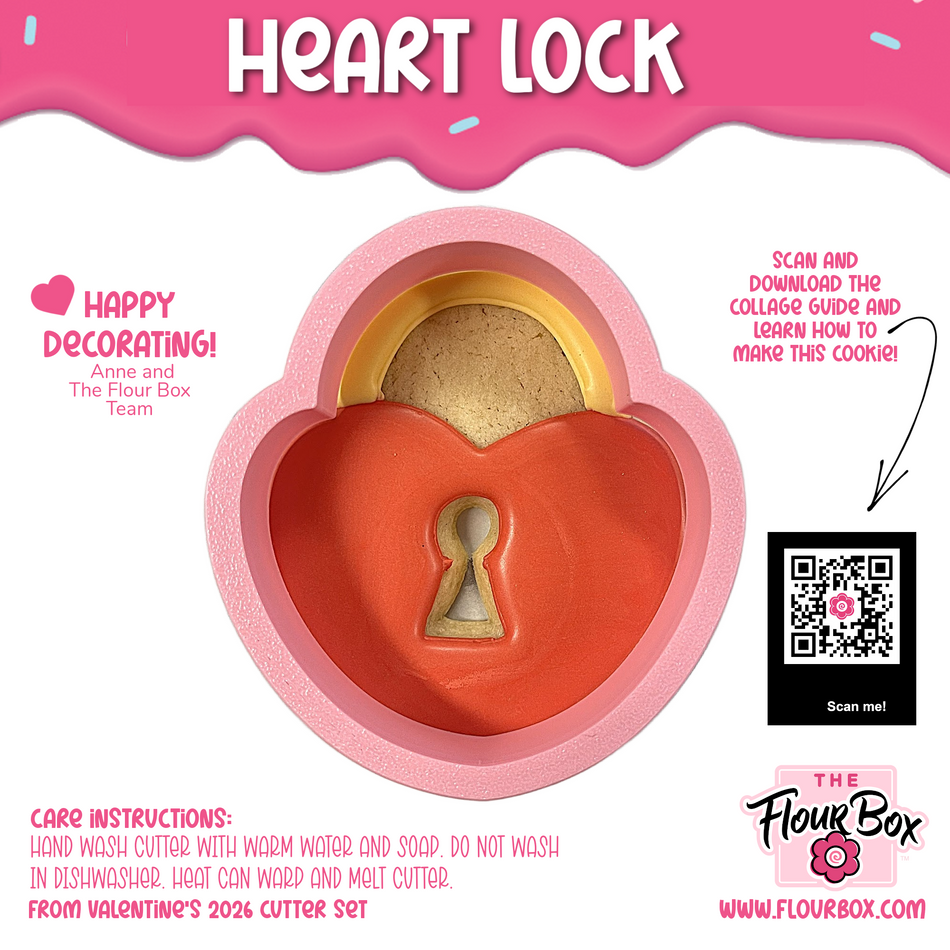 Heart Lock with Tiny Keyhole Cookie Cutter