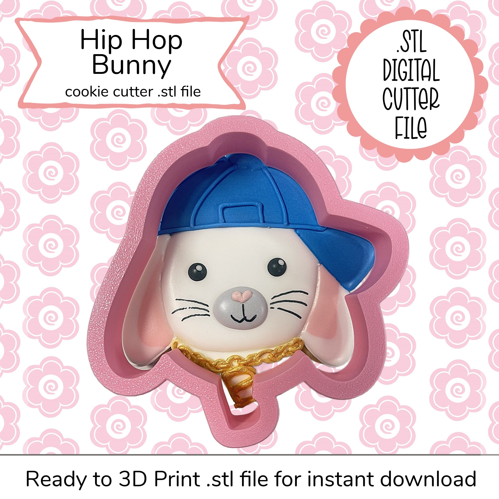 Hip Hop Bunny Cutter STL File (digital file)