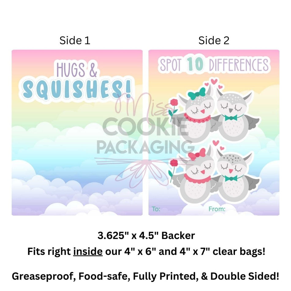 Hugs & Squishies Cookie BAG Backer Card - 3.65