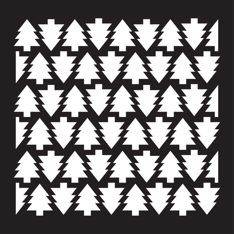 Christmas Tree Pattern Flour Box Stencil