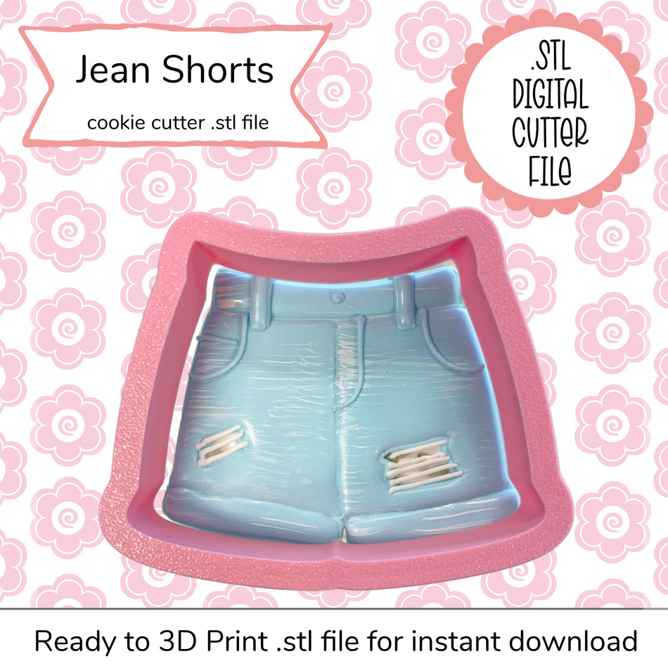 Jean Shorts Cutter STL File (digital file)