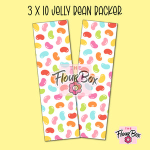 Jelly Beans Cookie Backer - 3" x 10" Long - 25 BACKERS