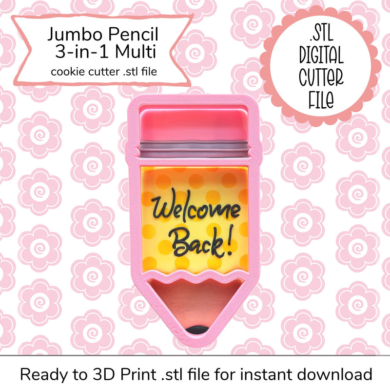 Pencil 3-in-1 Multi Cutter STL File (digital file)