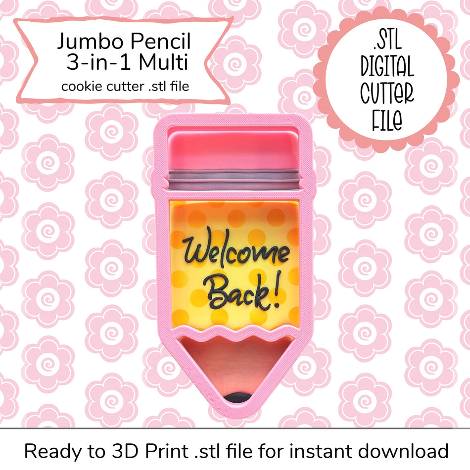 Pencil 3-in-1 Multi Cutter STL File (digital file)
