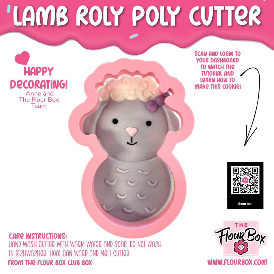 Lamb Roly Poly Flour Box Club Cookie Cutter