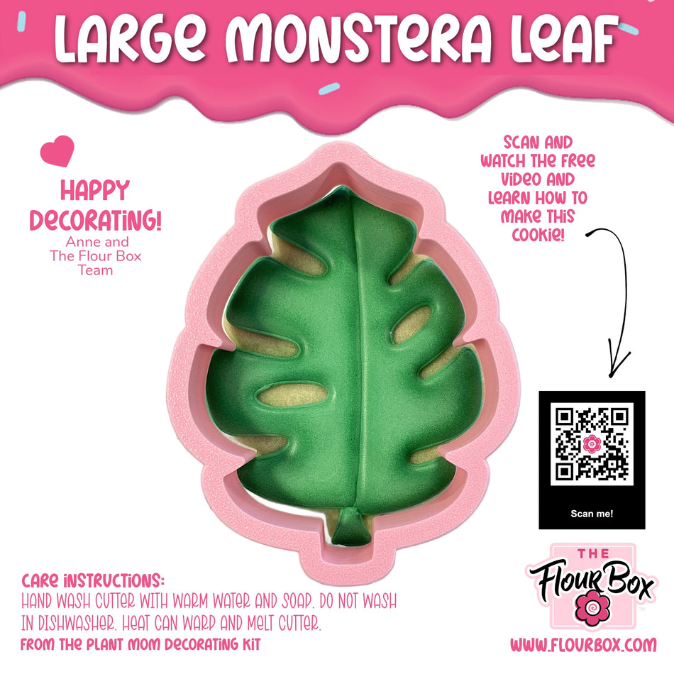 Large Monstera Leaf Cookie Cutter - Image 2 of 3