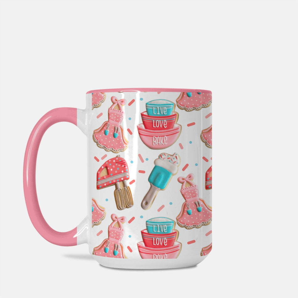 Baking Mug with Pink Handle Deluxe