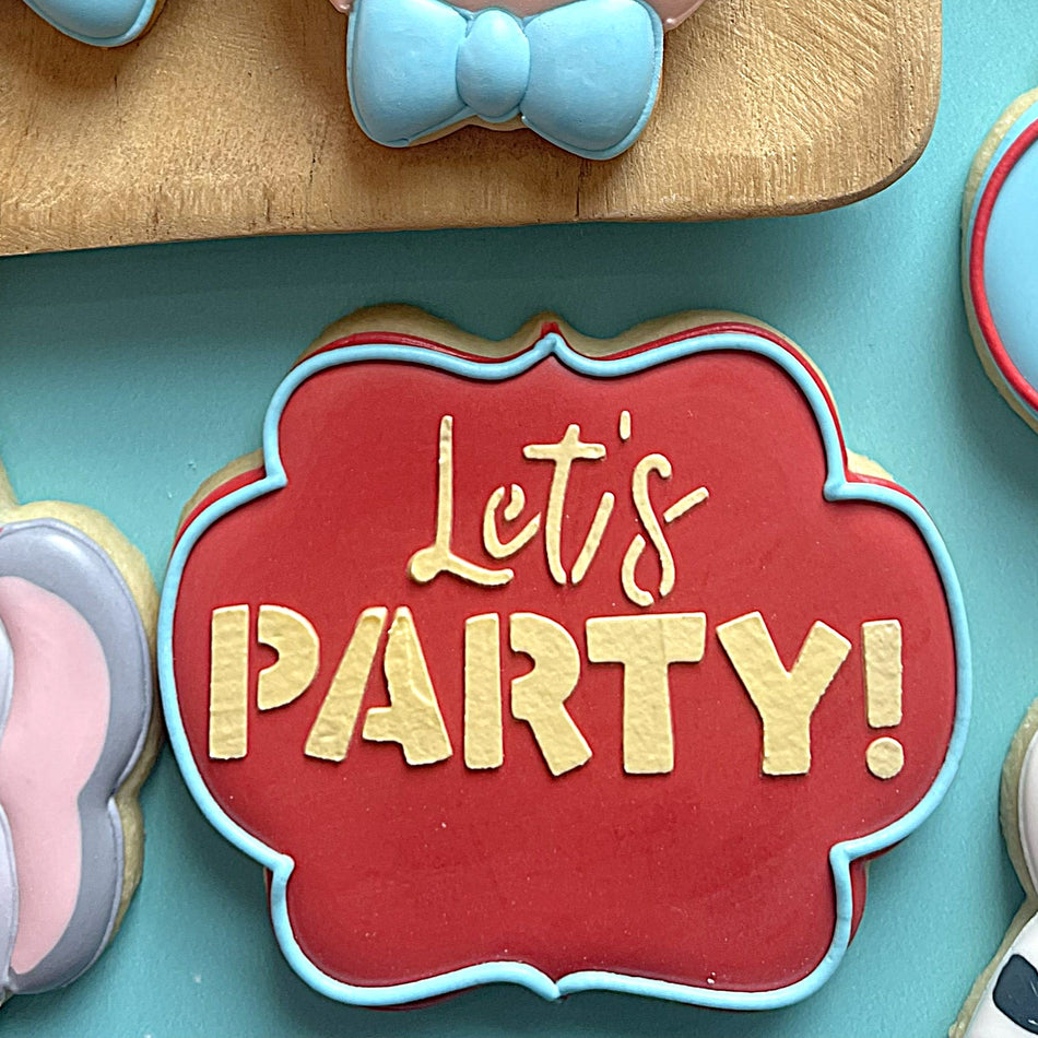 Let's Party Stencil