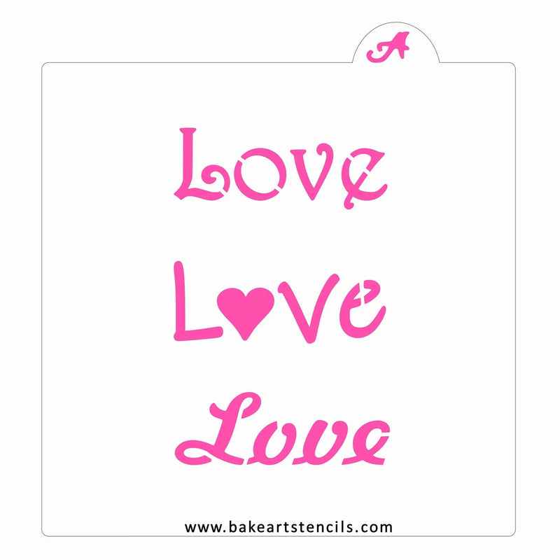 Love BakeArt Stencil
