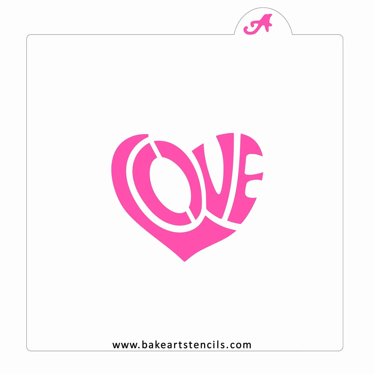 Love Heart BakeArt Stencil