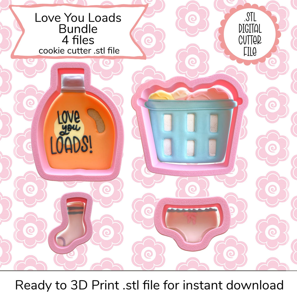 Love You Loads Cutter Bundle STL File (digital file)