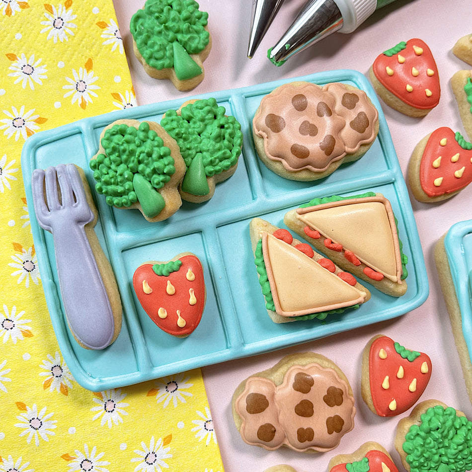 Lunch Tray with 5 Tiny Food Cookie Cutter Bundle - Image 1 of 4