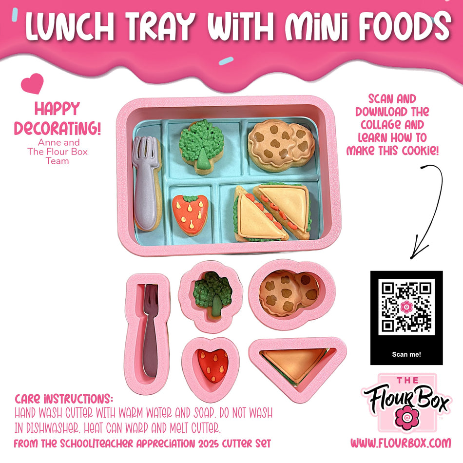 Lunch Tray with 5 Tiny Food Cookie Cutter Bundle - Image 3 of 4