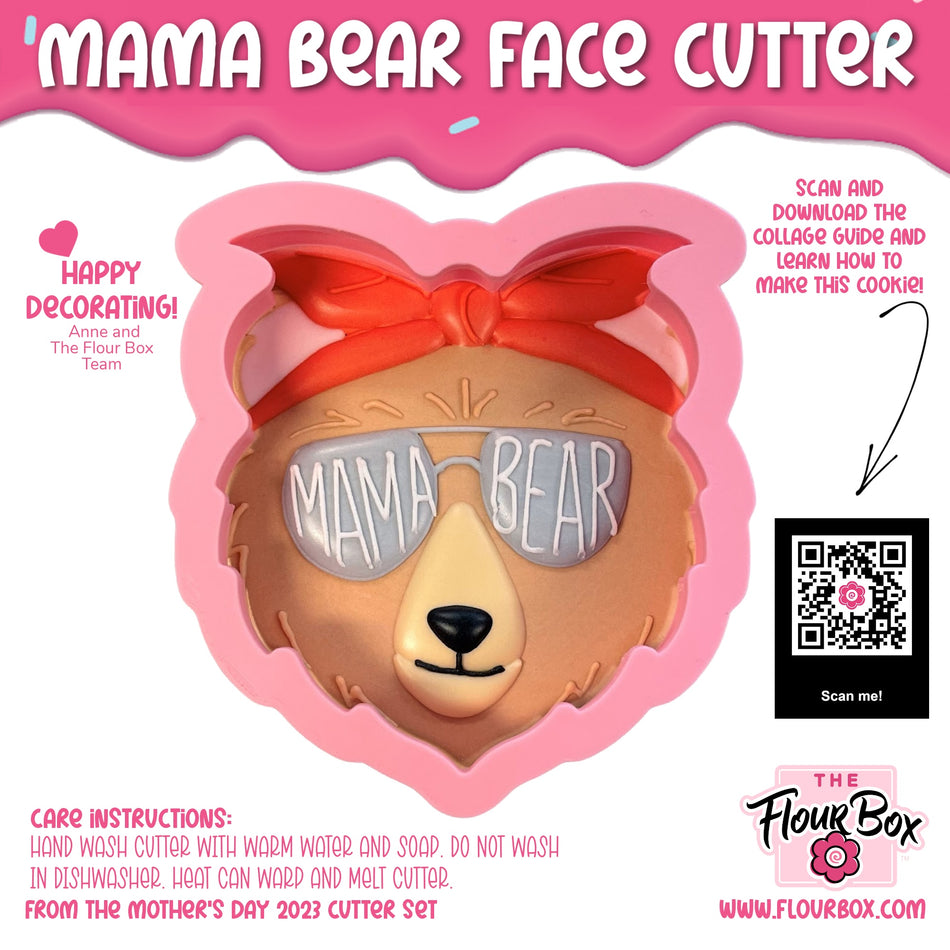 Mama Bear Face Cookie Cutter