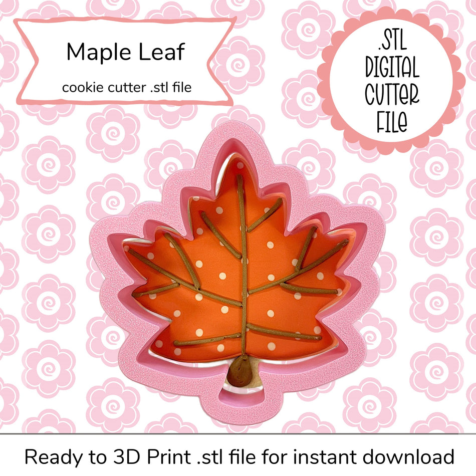 Maple Leaf Cutter STL File (digital file)