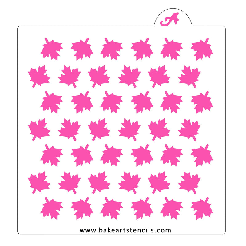 Maple Leaves Pattern BakeArt Stencil