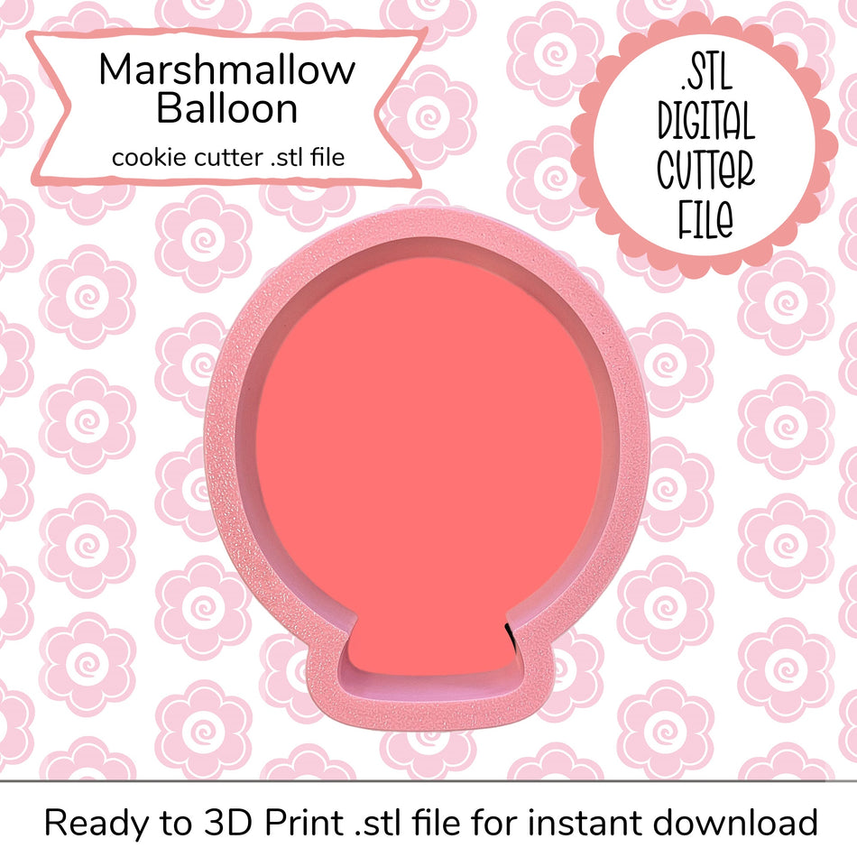 Marshmallow Balloon Cutter STL File (digital file)