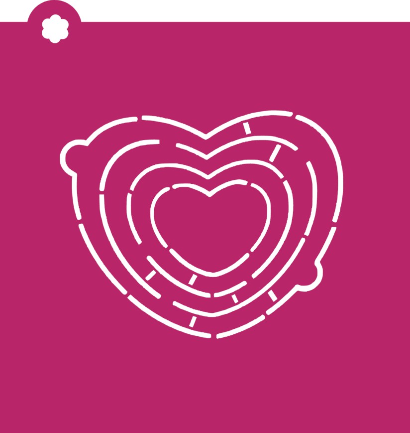 Amazing Heart Cookie Cutter and Stencil BUNDLE