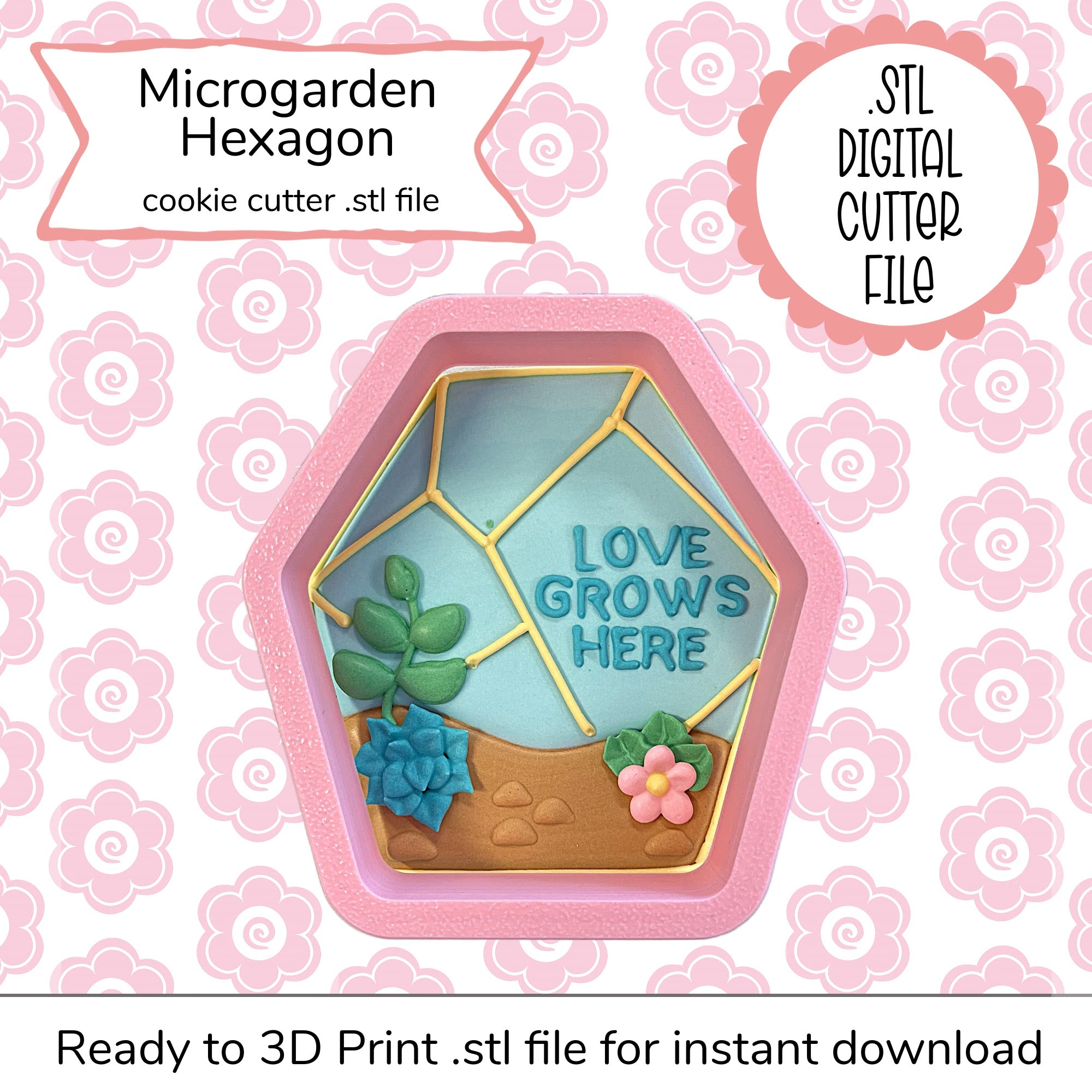 Microgarden Hexagon Cutter STL File (digital file) – The Flour Box