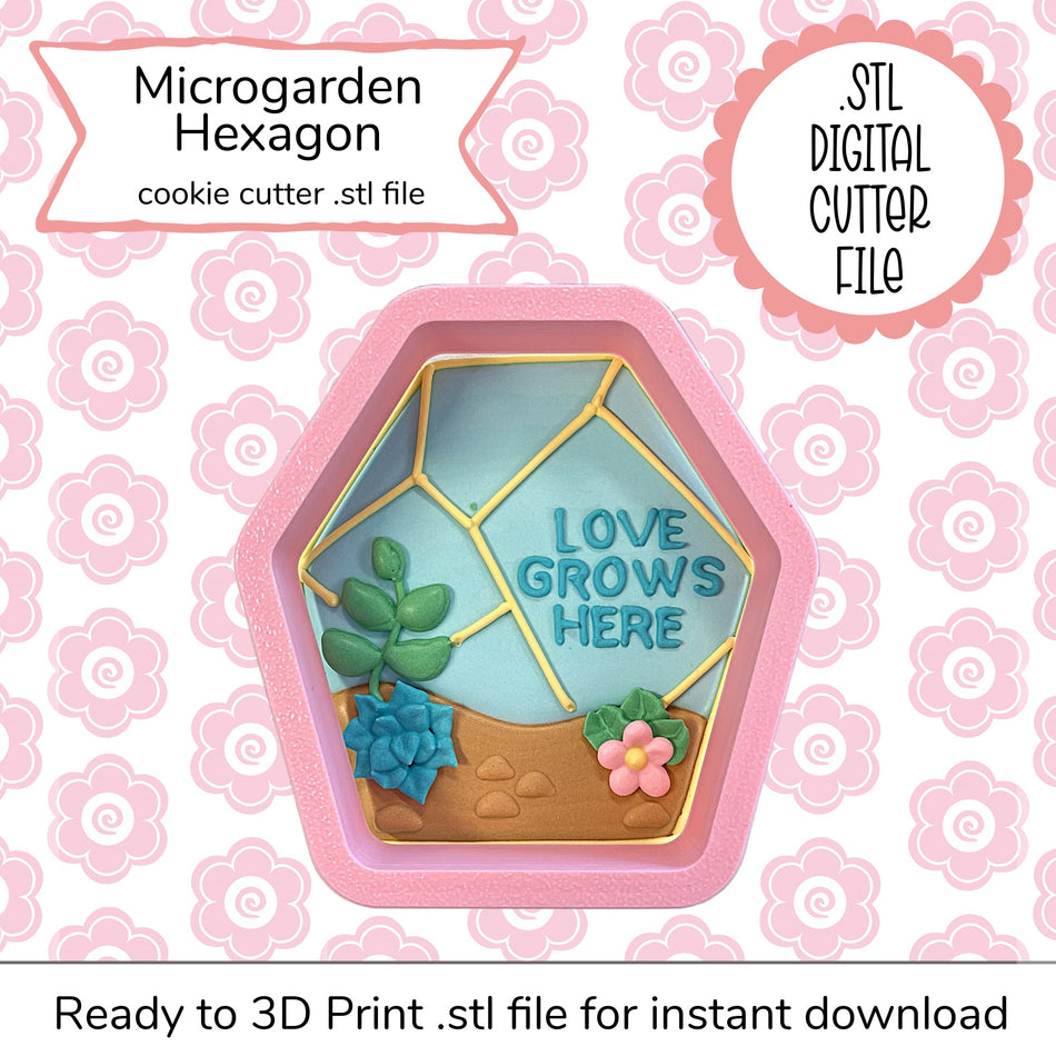Microgarden Hexagon Cutter STL File (digital file)