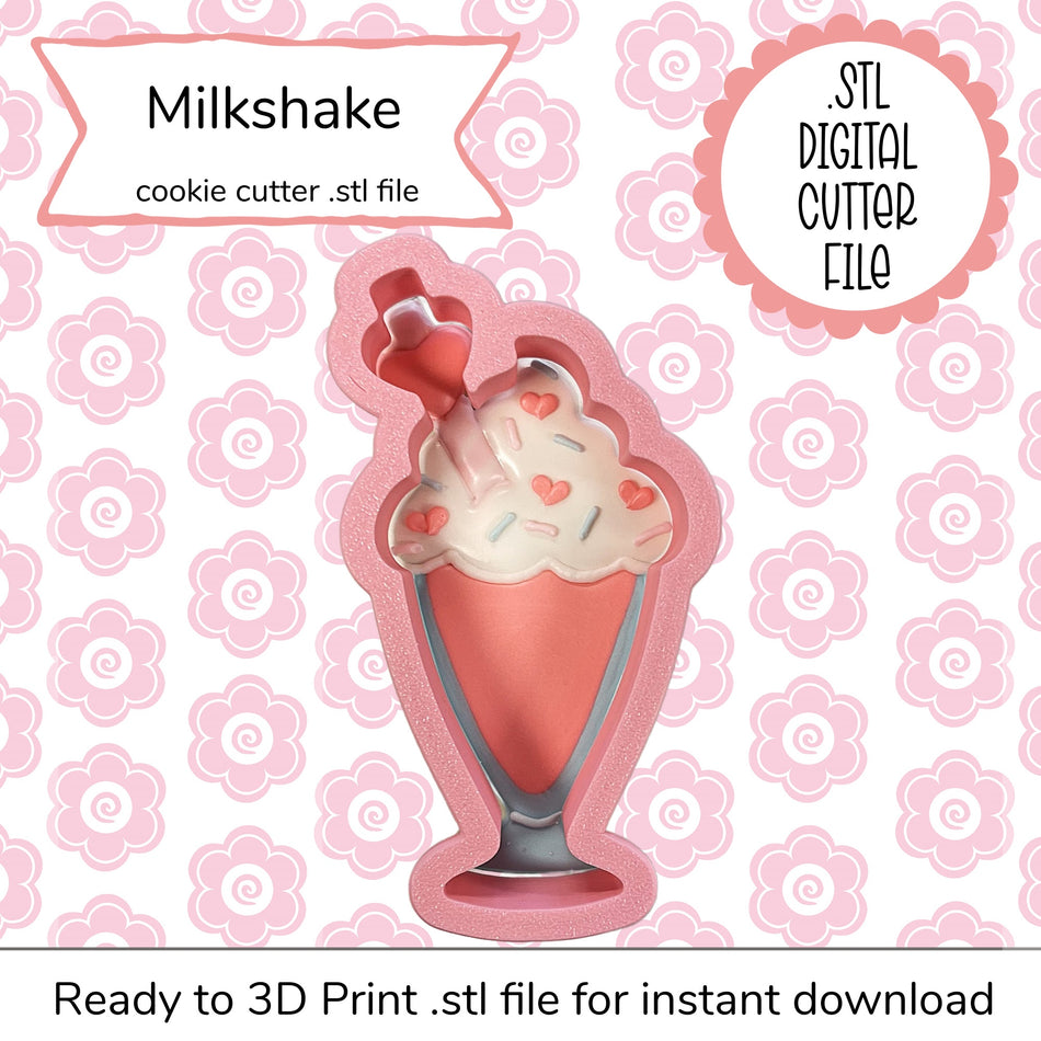 Milkshake Cutter STL File (digital file)