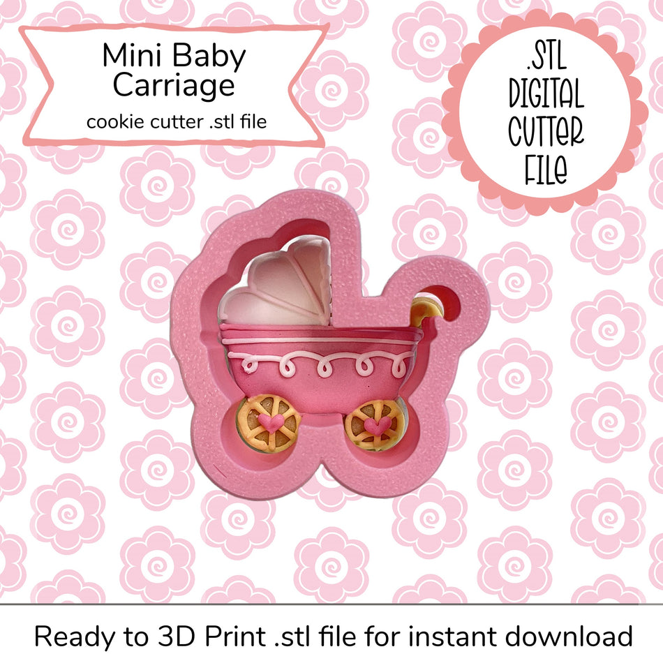 Mini Baby Carriage Cutter STL File (digital file)