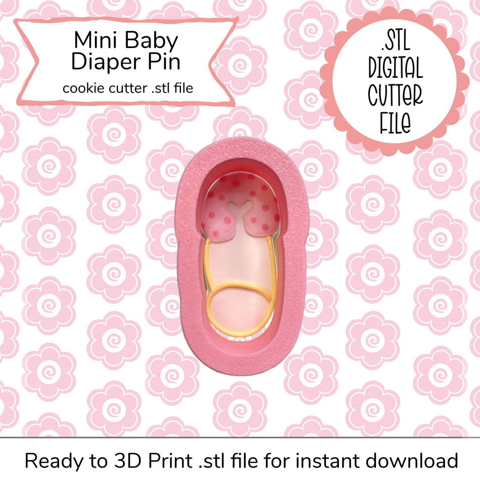 Mini Baby Diaper Pin Cutter STL File (digital file)