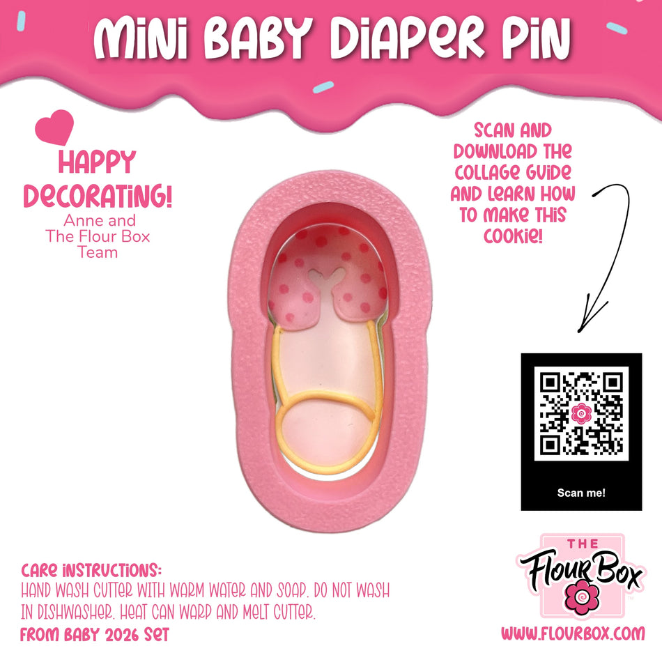 Mini Baby Diaper Pin Cookie Cutter