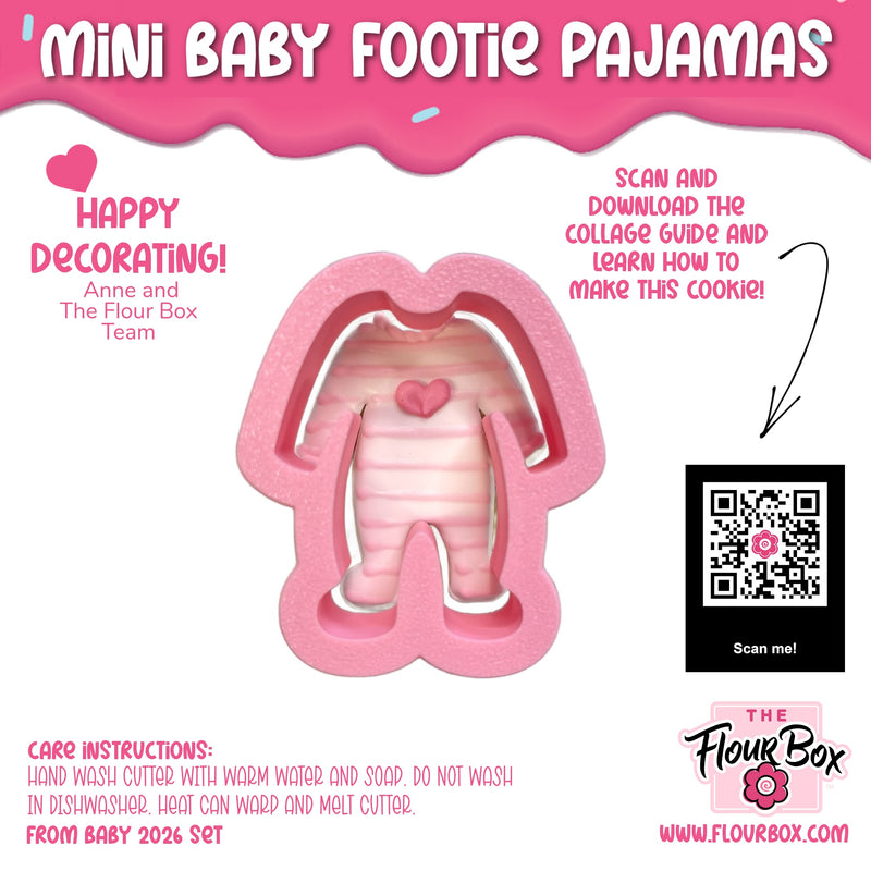 Mini Baby Footie Pajamas Cookie Cutter
