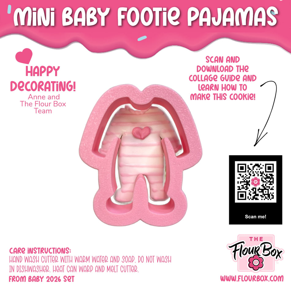 Mini Baby Footie Pajamas Cookie Cutter