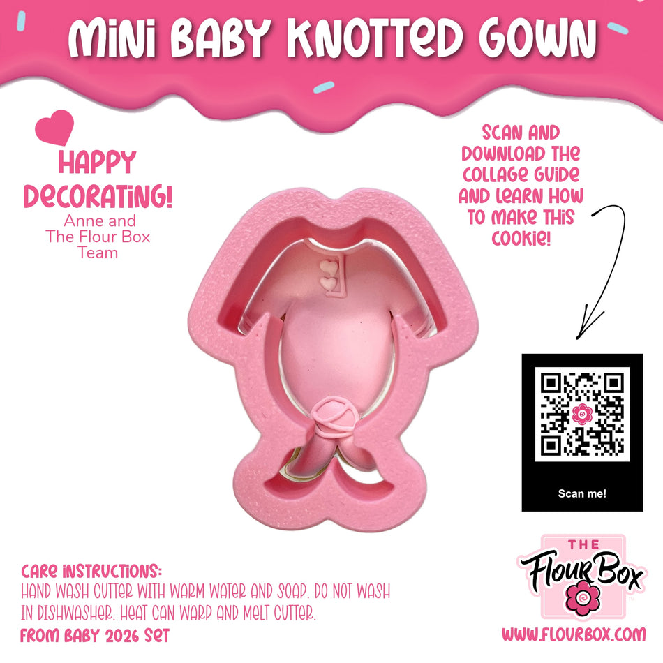 Mini Baby Knotted Gown Cookie Cutter