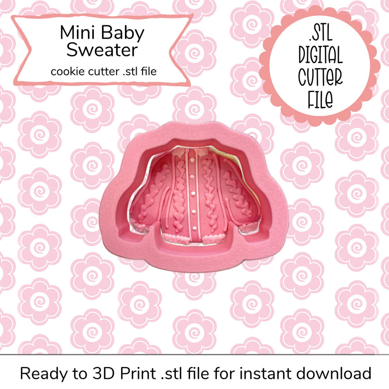 Mini Baby Sweater Cutter STL File (digital file)