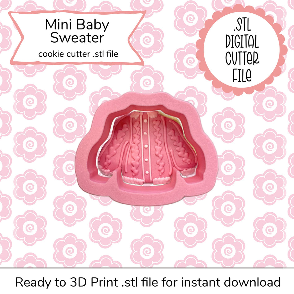 Mini Baby Sweater Cutter STL File (digital file)