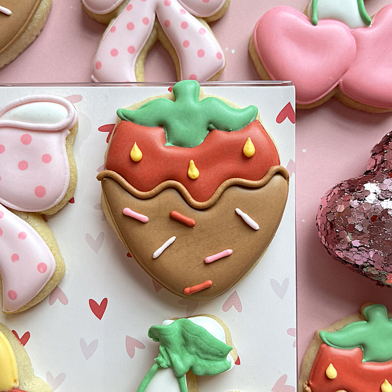 Mini Chocolate Covered Strawberry Cookie Cutter