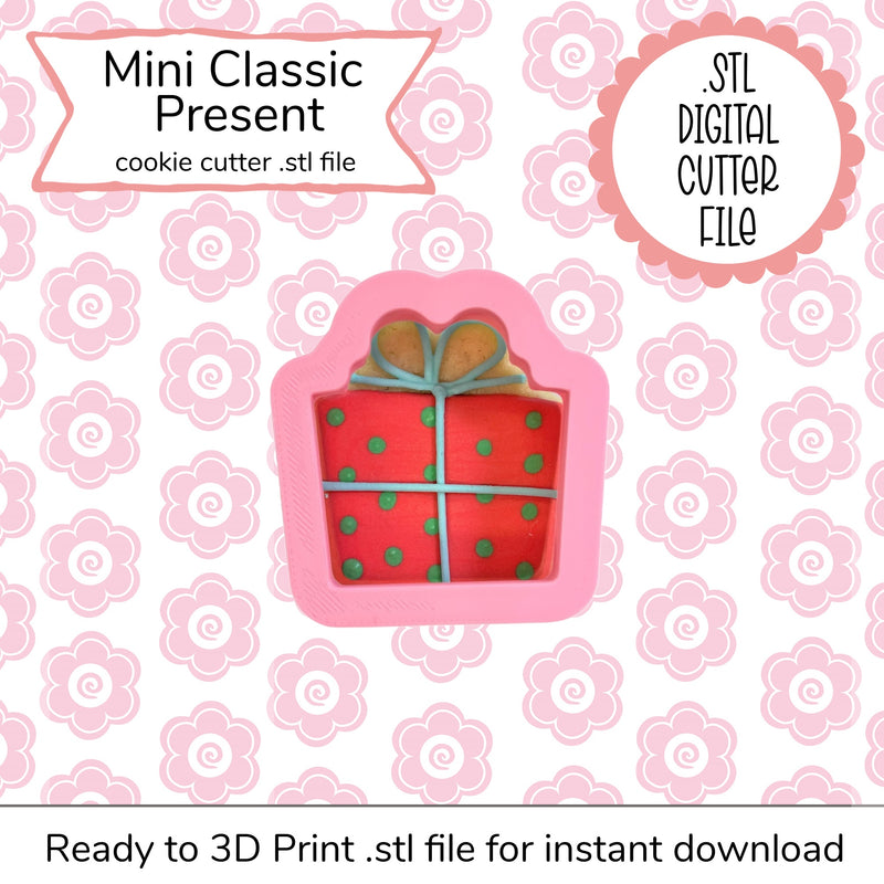 Mini Classic Present STL Cutter File (digital file)