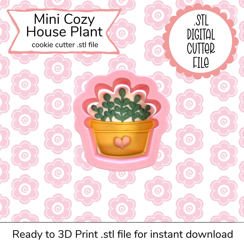 Mini Cozy House Plant Cutter STL File (digital file)