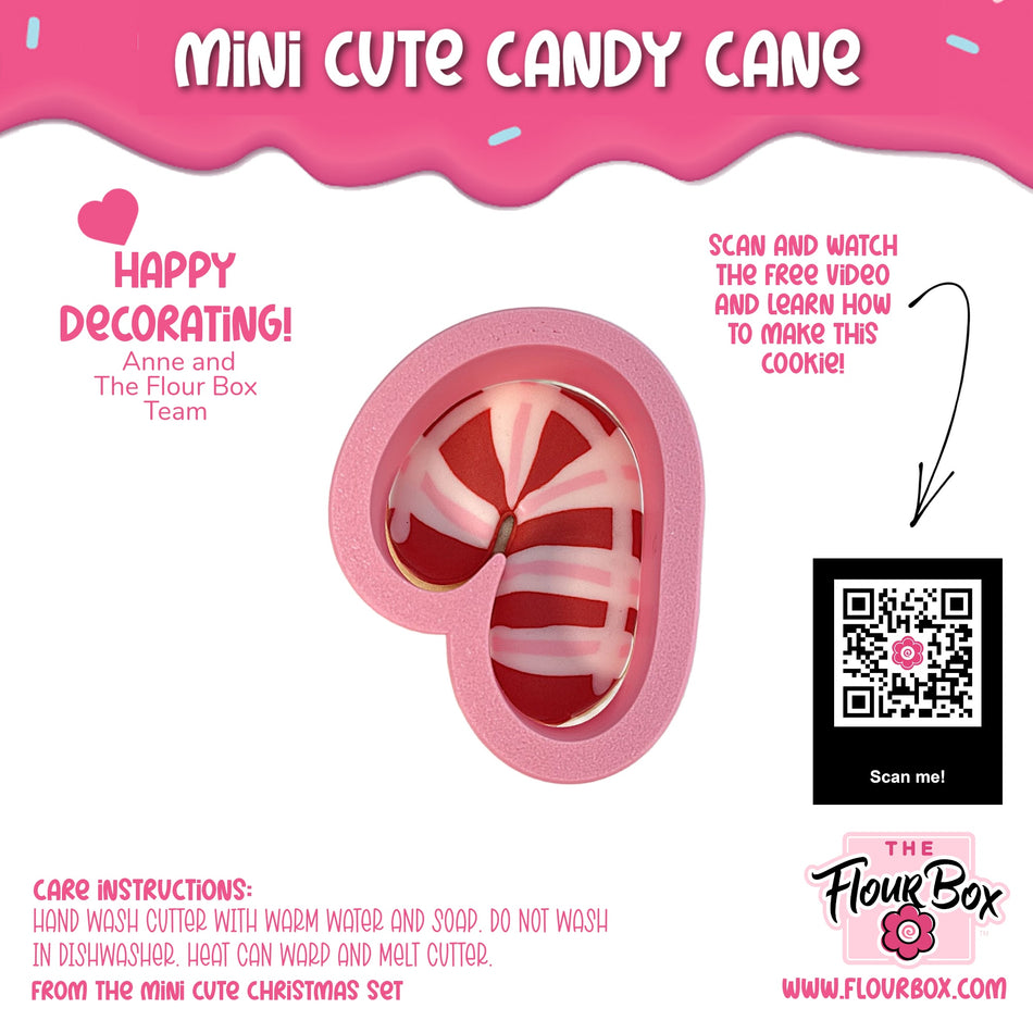 Mini Cute Candy Cane Cookie Cutter