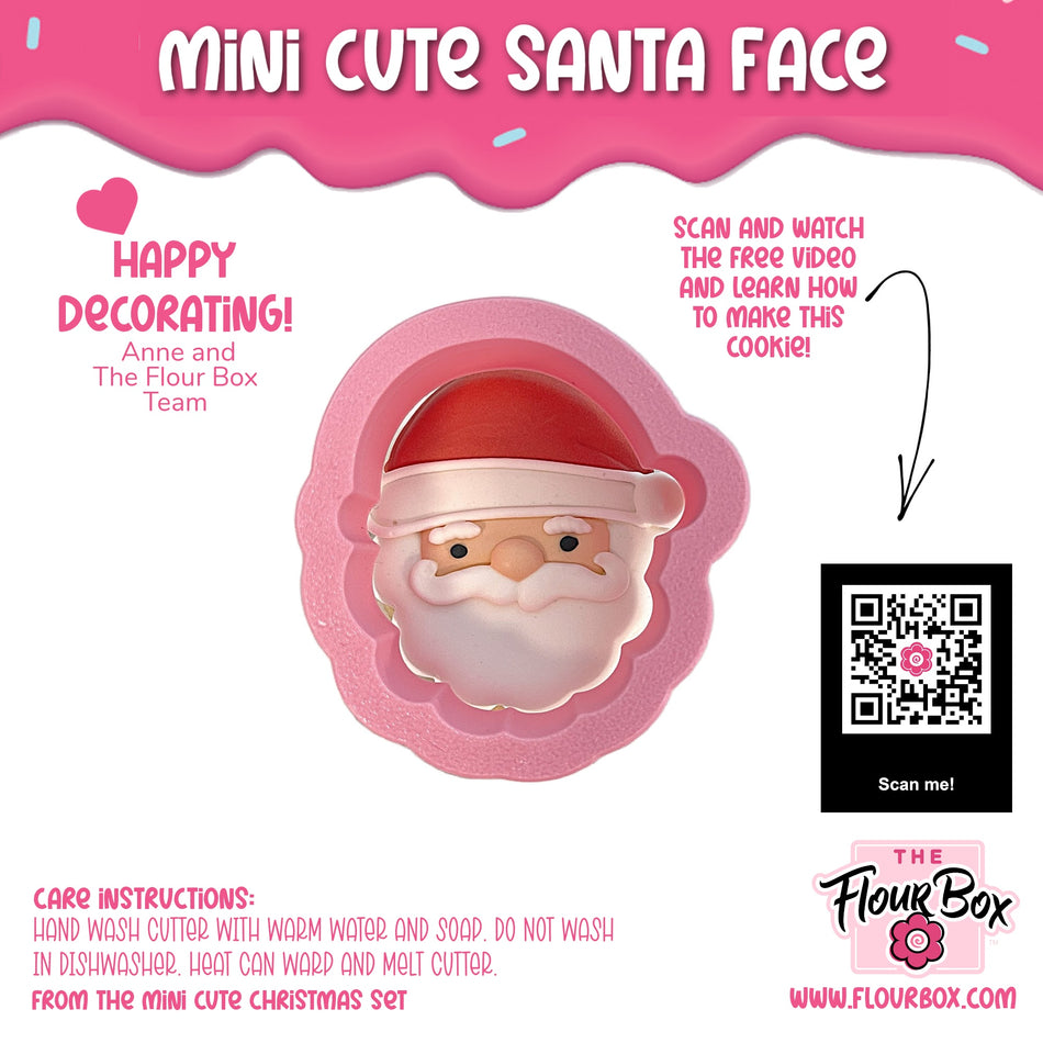 Mini Cute Santa Face Cookie Cutter
