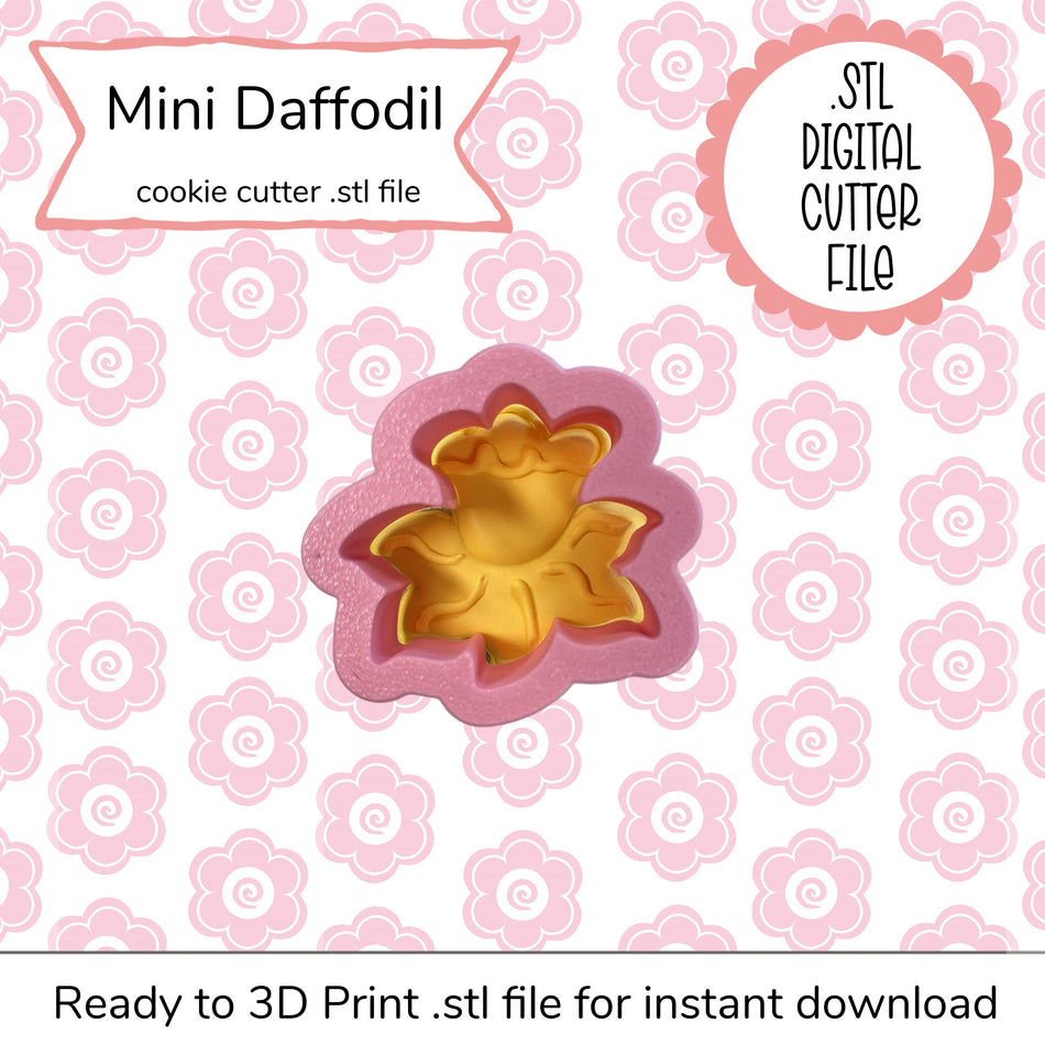 Mini Daffodil Cutter STL File (digital file)
