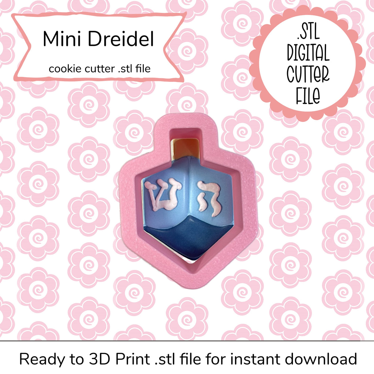 Mini Dreidel STL Cutter File (digital file)