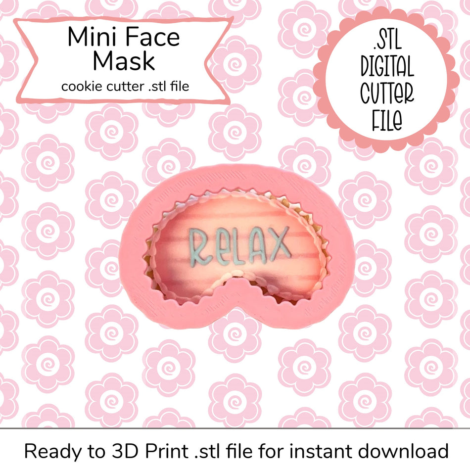 Mini Face Mask Cutter STL File (digital file)
