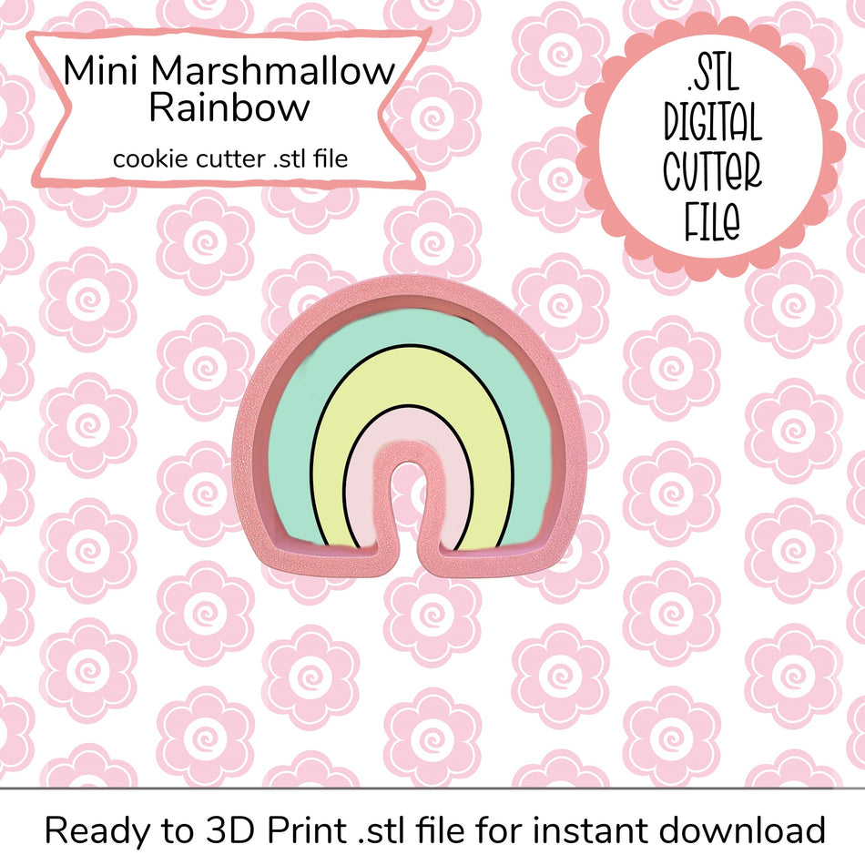 Mini Marshmallow Rainbow Cutter STL File (digital file)