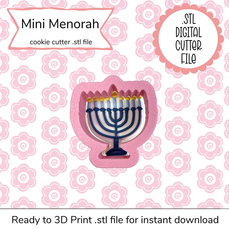 Mini Menorah STL Cutter File (digital file)