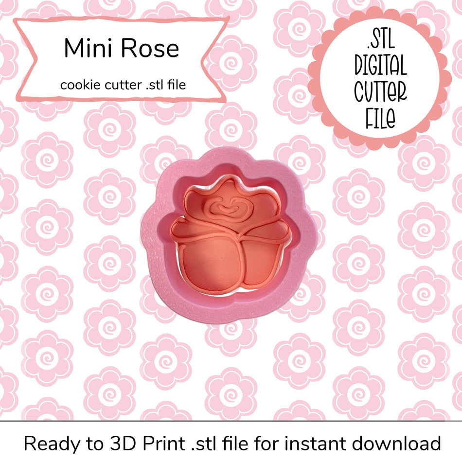 Mini Rose Cutter STL File (digital file)