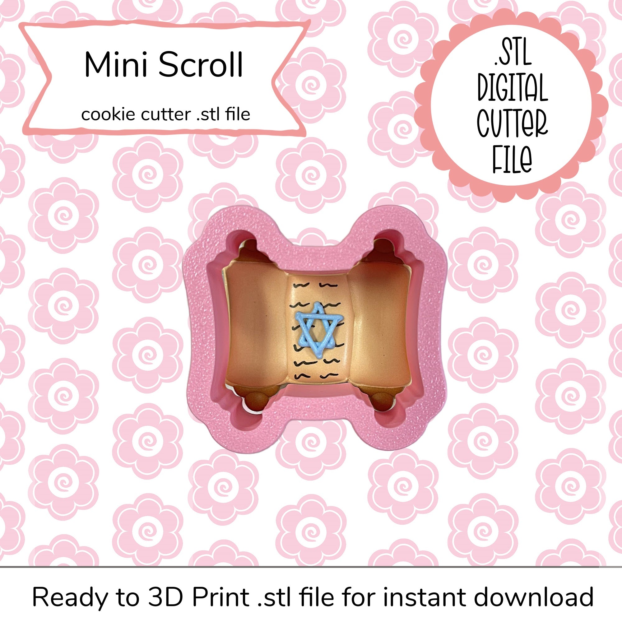 Mini Scroll STL Cutter File (digital file)