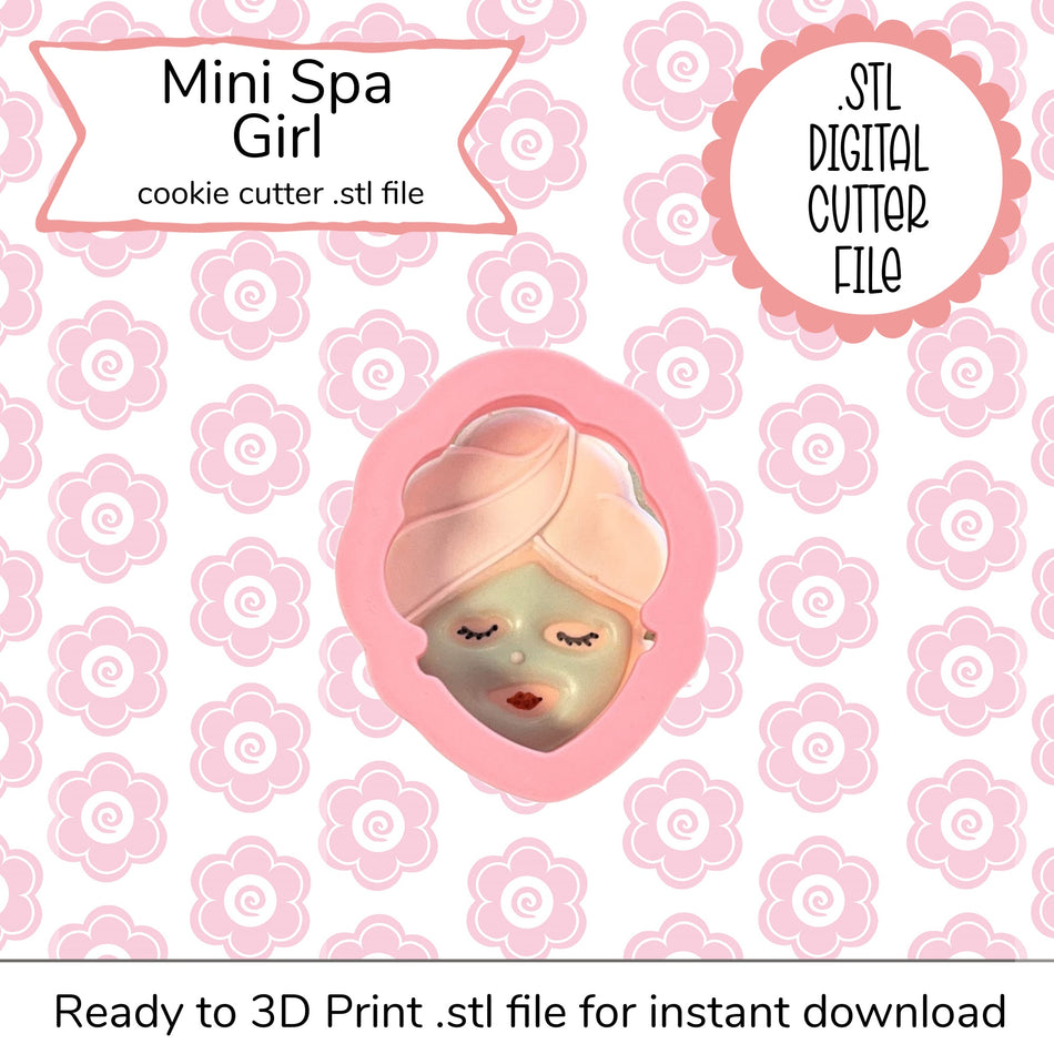 Mini Spa Girl Cutter STL File (digital file)