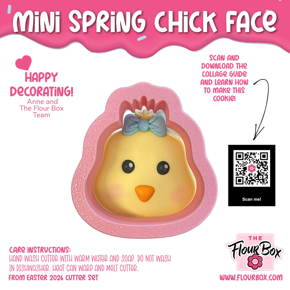 Mini Spring Chick Face Cookie Cutter